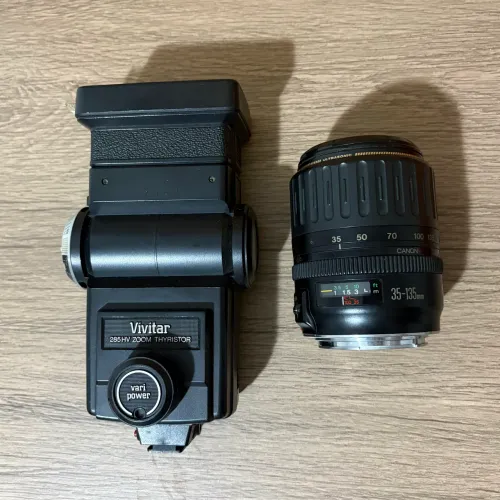 Lente Canon Ef 35-135mm E Flash Vivitar 285hv Zoom Thyristor