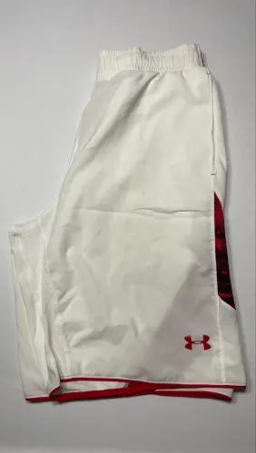 Bermuda NFL COMBINE Authentic Under Armour Branca e Vermelha