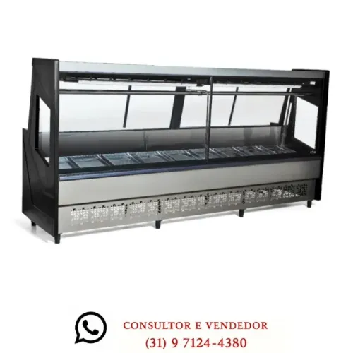 Balcão de Carnes 3M Preto com Tendal Polar