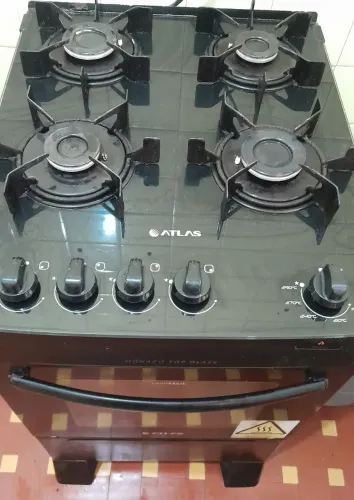 VENDO FOGÃO ATLAS MÔNACO TOP GLASS, 4 BOCAS