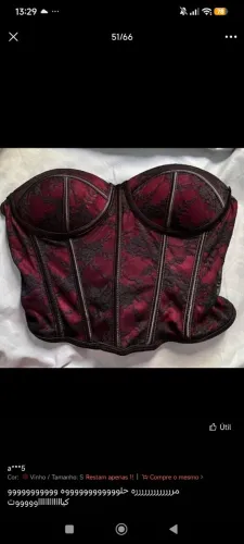 Corset vermelho novo
