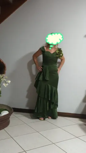 Vestido Festa Verde Oliva