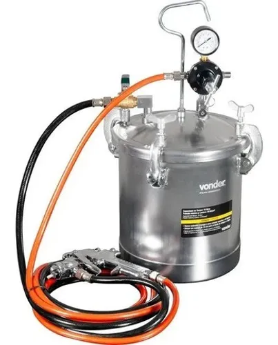 Tanque Pressão 10l C/ Pistola D Pintura Vonder Alta Produção