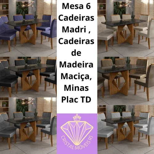 Mesa 6 Cadeiras Madri TD