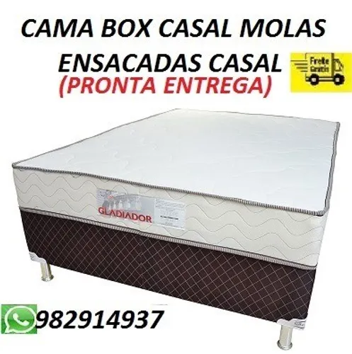 Faça Seu Pedido e Receba No Mesmo Dia!!Cama Box Casal Molas Ensacadas!!