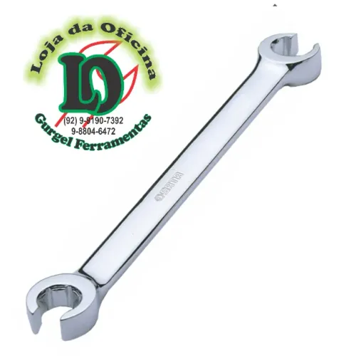 Chave tubo de freio Poligonal Aberta Espelhada de 8 x 10mm - SATA