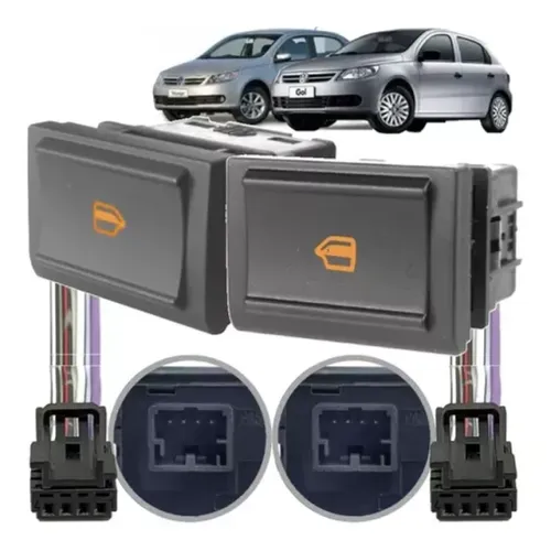 Botão Interno Volkswagen Gol G5 - Painel Traseiro Direito / Esquerdo - VW0120