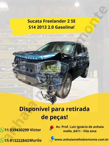 Sucata Freelander 2 SE S14 2013 2.0 Gasolina!