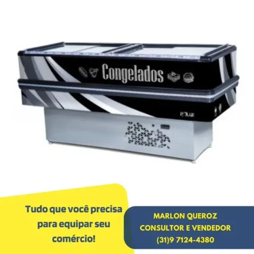 Ilha de Congelados Polar 2 Metros Preta Nova
