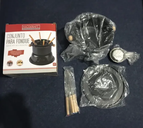 Conjunto Para Fondue 11 Peças Chocolate Ou Queijo