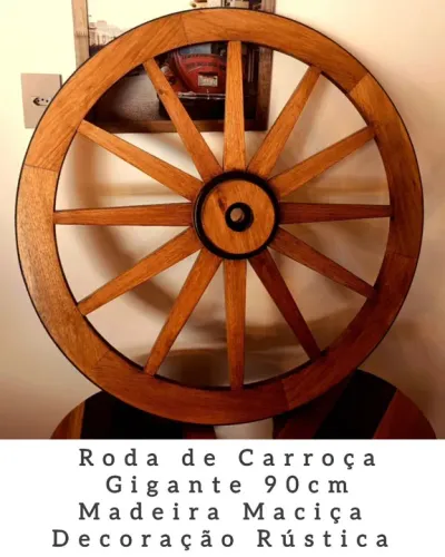 roda de carroça gigante 90cm para decoração