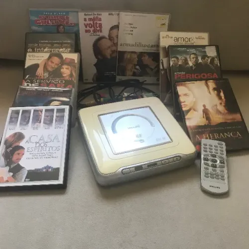 dvd portatil phillips mod DVP320 c 25 dvd originais
