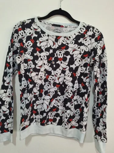 Blusa moletinho Disney estampada Mickey Minnie