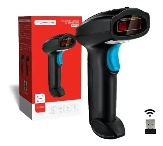 Leitor Código De Barras Sem Fio Usb 1d Laser Danfe Mdk 101s Ean Nf Boleto 