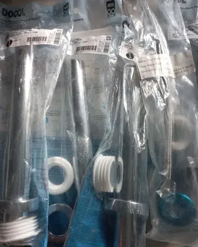 2 Tubo para bacia sanitária docol 30cm cromado