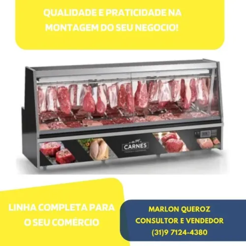 Balcão de Açougue Gelopar 2,9M Novo 220v