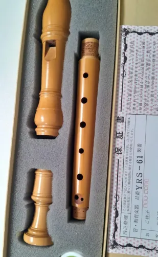 Flauta yamaha doce madeira profissional soprano yrs 61 novinha