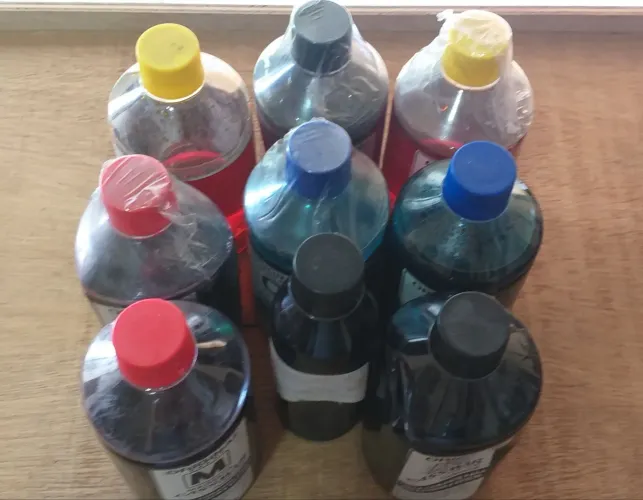 Lote de Tinta para Impressora - 3 Cores Diferentes