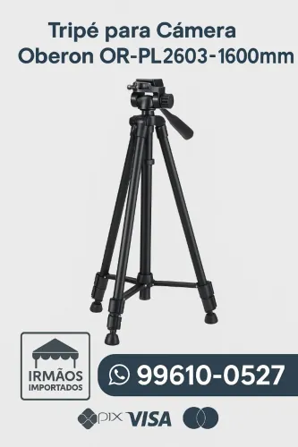 Tripé para Câmera e Celular Oberon OR-PL2603 - 1.60cm
