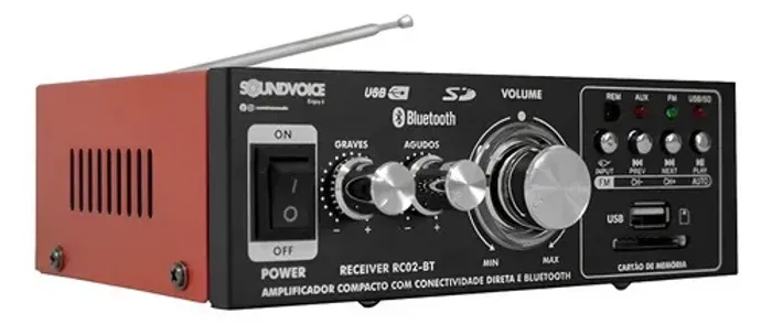 receiver amplificador soundvoice potencia 