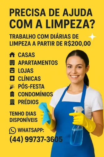 Sou diarista tenho dias disponível ?