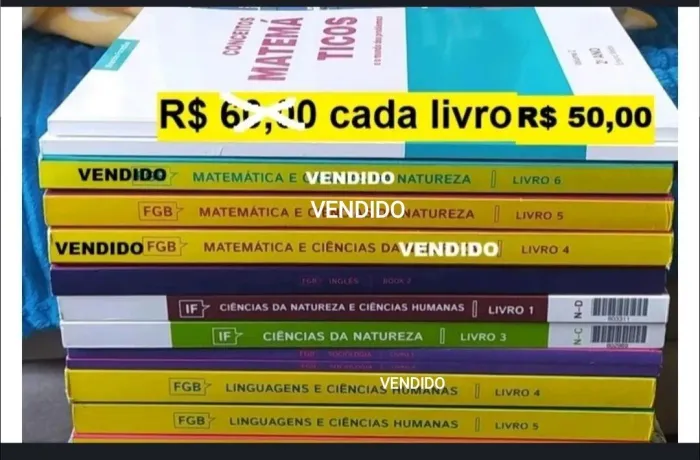 Livros Didáticos - Ensino Médio - FGB, IF, SOMOS / AMPLIA / Enem $ Valores Individuais.