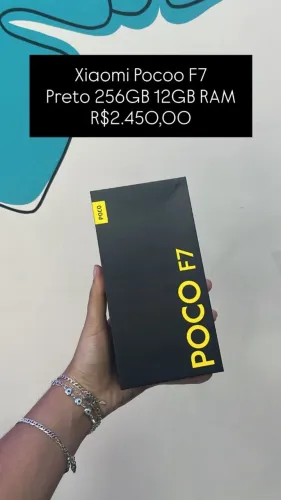 Xiaomi Poco F7 / Preto / 256GB 12GB RAM / R$2.450,00