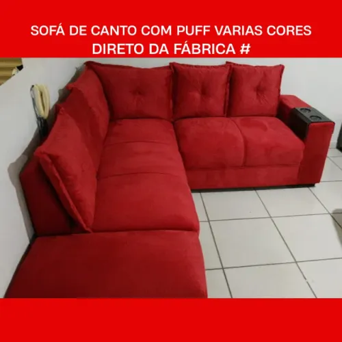 Vendo Sofás de Canto com Puff Novos Direto da Fabrica