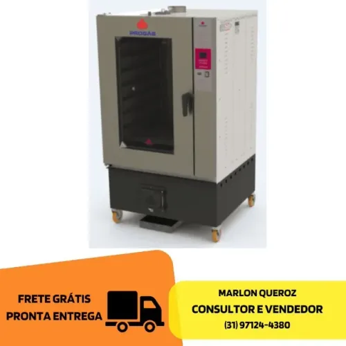 Forno Turbo 10 Esteiras a Lenha Progas