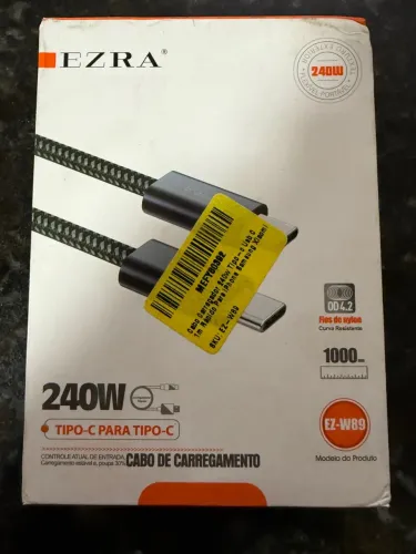 Cabo Carregador 240W Tipo-C para iPhone Samsung Xiaomi