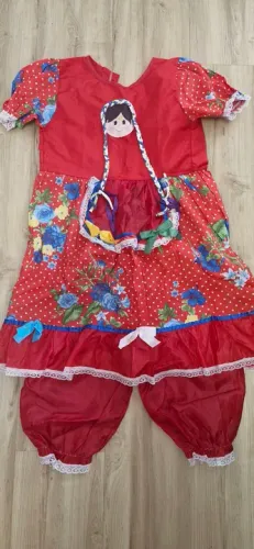 Vestido Infantil Festa Junina Tam 12/14