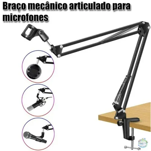 Braço articulado suporte de mesa para microfone