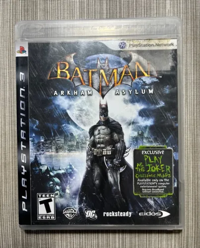 Batman Arkham Asylum PS3 - Mídia física original com caixa - Estado regular
