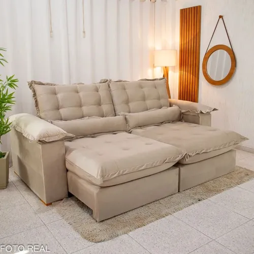 Sofá retrátil reclinável Confortável e Elegante 2,30m!! L429m