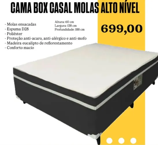 Cama Box Casal Molas ensacadas Alto Nível - ENTREGA HOJE !!!