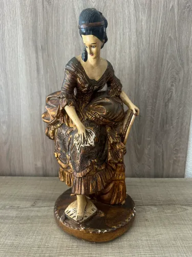 Estatueta Vintage Italiana Cigana Karl Ens Capodimonte Depose Italy Art Nouveau