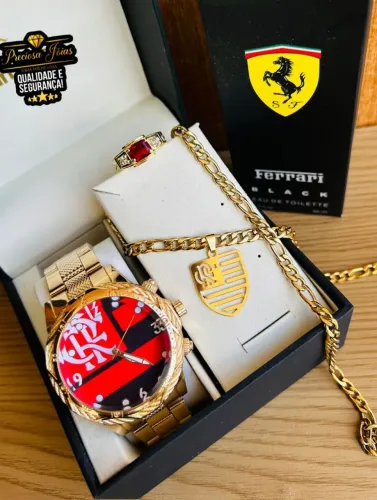 KIT DE RELÓGIO MASCULINO DE TIME