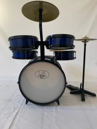 Bateria Infantil Acústica Profissional Rock Baby Completa Com Chimbal