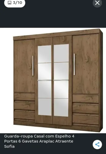 Vendo guarda-roupas de casal 1 montagem. 