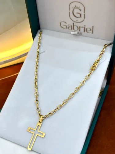 Cordão de ouro Cartier c/ pingente oco 11.5g ( LOJA FÍSICA )