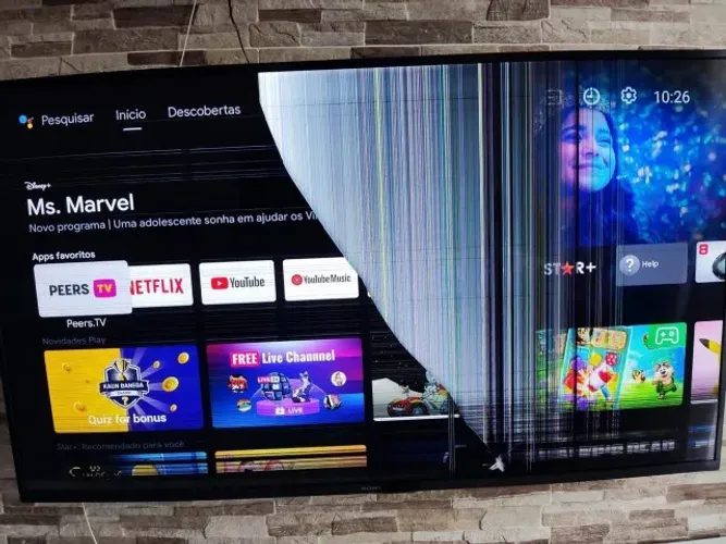 TV Sony 49? 4K - Modelo KD-49X755F - Tela Quebrada