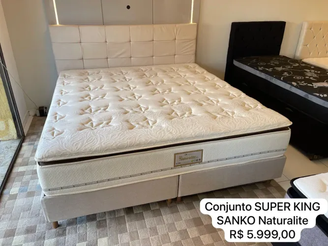 Cama completa Conjunto Cama Box Super King Sankonaturalite
