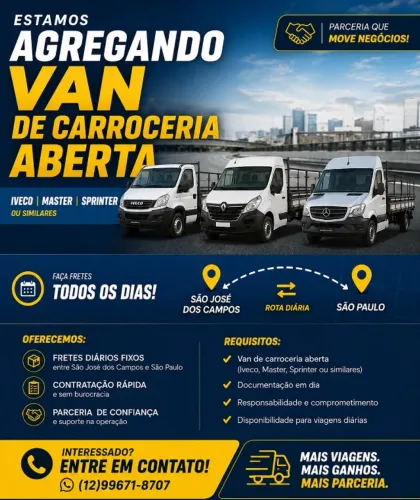 Agrega-se Van Carroceria Aberta