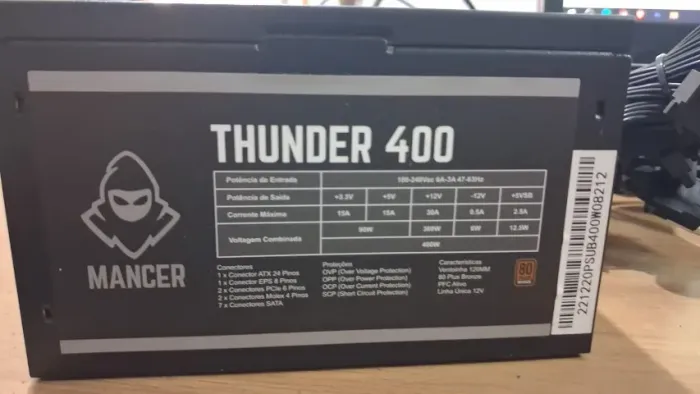 Fonte Mancer Thunder 400W Bronze 80 Plus