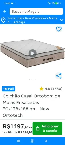 Colchão Ortobom novo