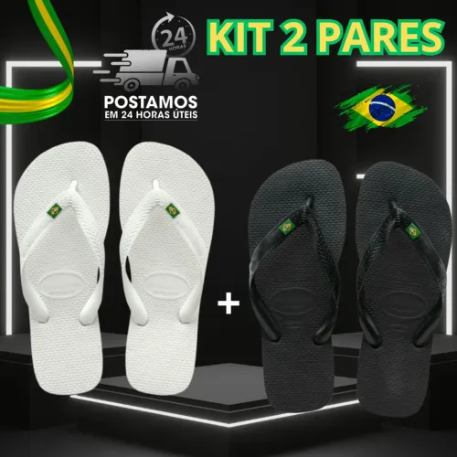 Kit 2 pares de chinelo direto da Fabrica