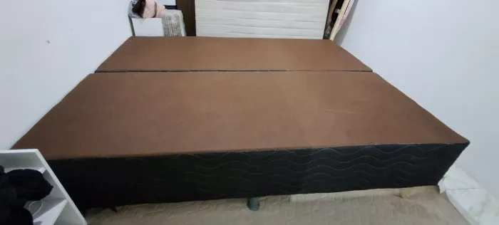 Cama box Queem colchão +base bipartida