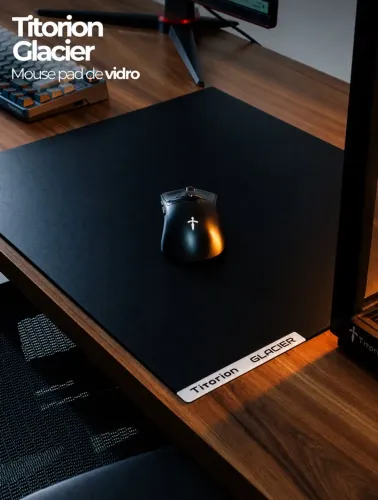 Mouse Pad de Vidro SPEED Preto GLACIER