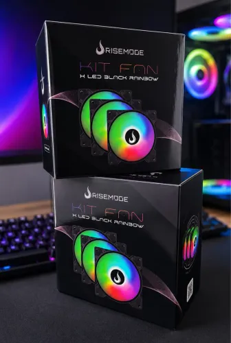 Kit 6 fans Risemode RGB