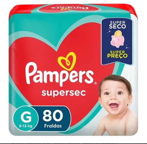 Fralda g Pampers nova